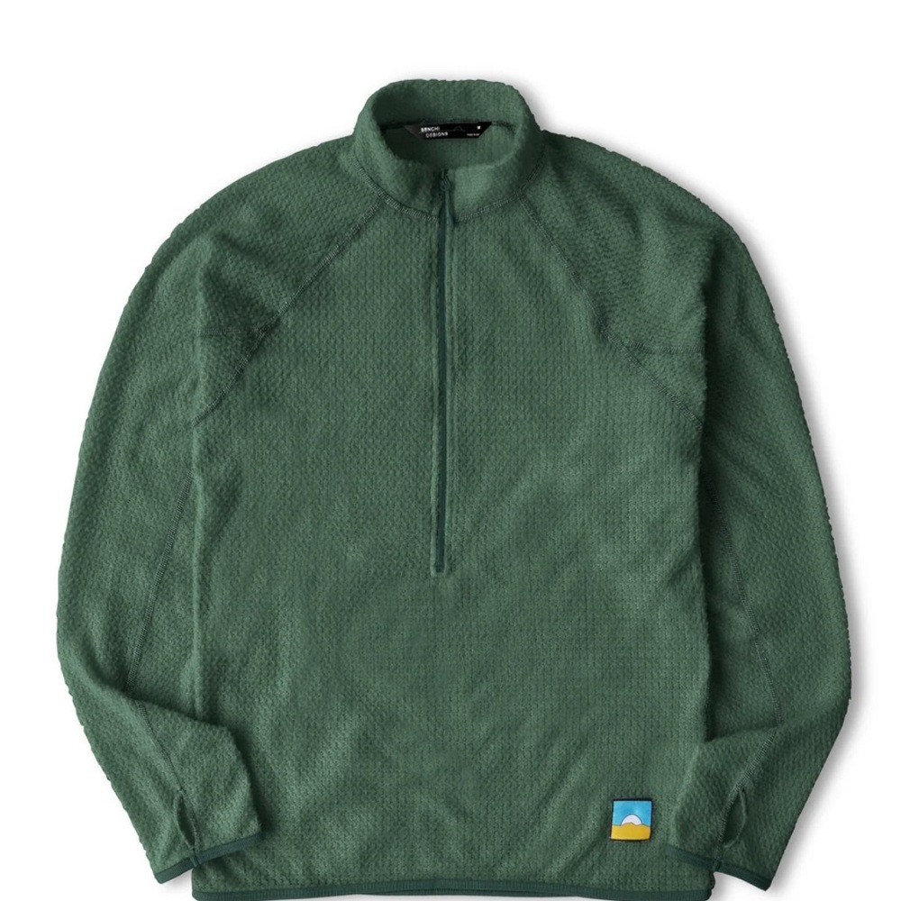 Senchi Designs A90 Quarter Zip in Pine. Men's Sweatshirt. Brand New w/Tags.
